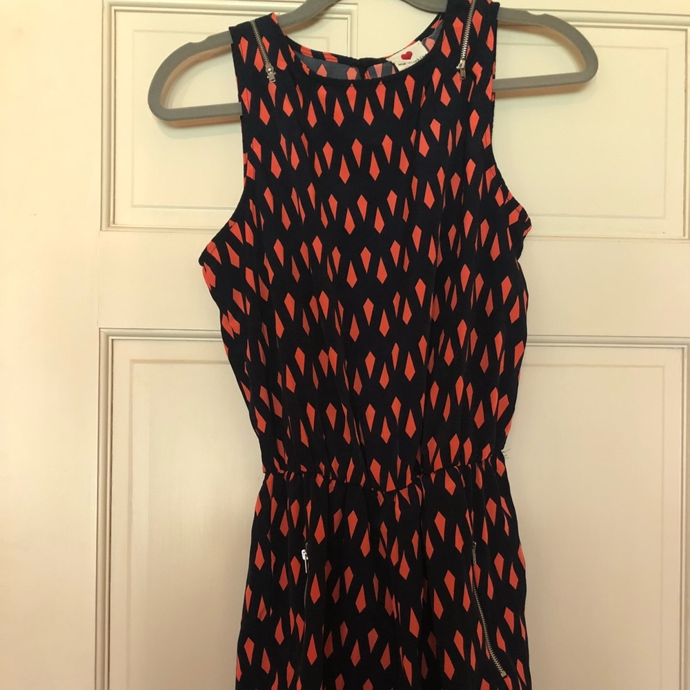 Navy and Pink Romper